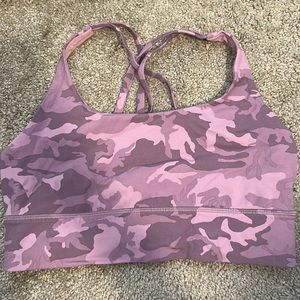 Lululemon energy bra pink camo